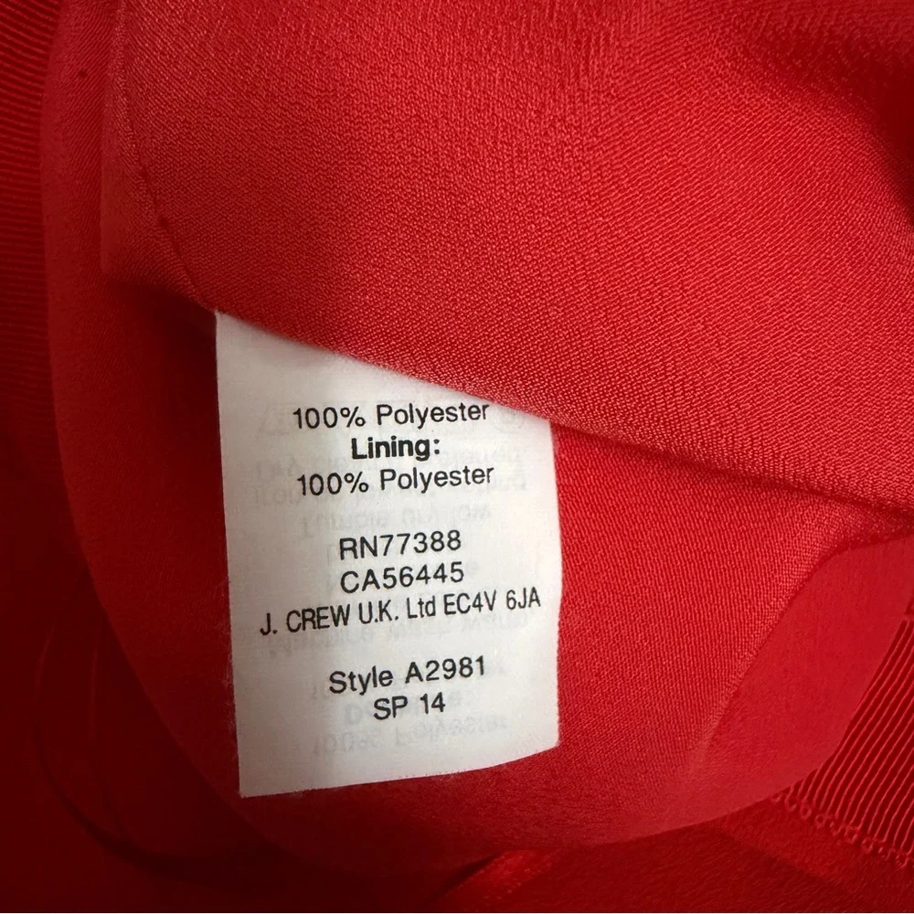 J. Crew Women’s Red Orange Front-Slit Skirt Size 6
